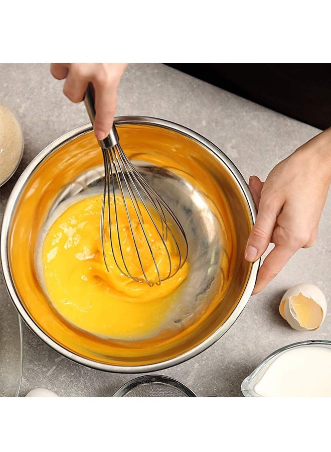 Whisks for Cooking, Stainless Steel Whisk for Blending, Whisking, Beating and Stirring, Enhanced Version Balloon Wire Whisk , 10" - Image 4